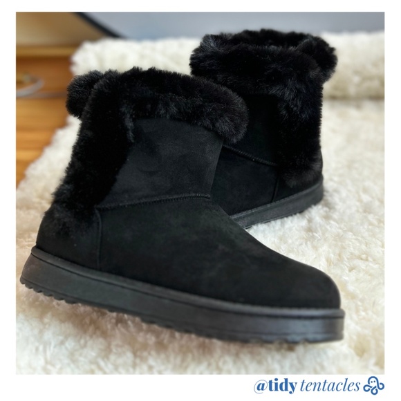 Paulina Women's Faux-Fur Winter Boots Size 9 Black - Picture 4 of 5